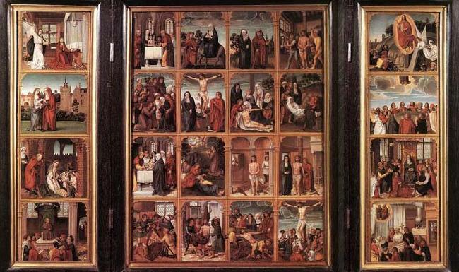 unknow artist Triptych with Scenes from the Life of Christ France oil painting art